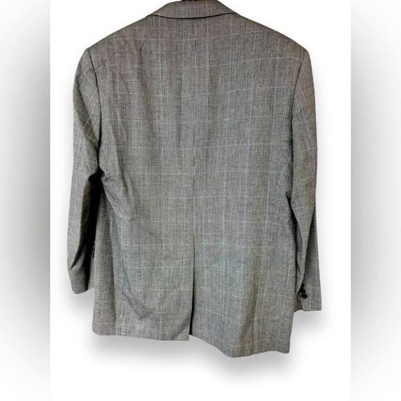 Brooks Brothers 45R 100% wool men's Golden Fleece gray checkered sportscoat EUC - Picture 2 of 12